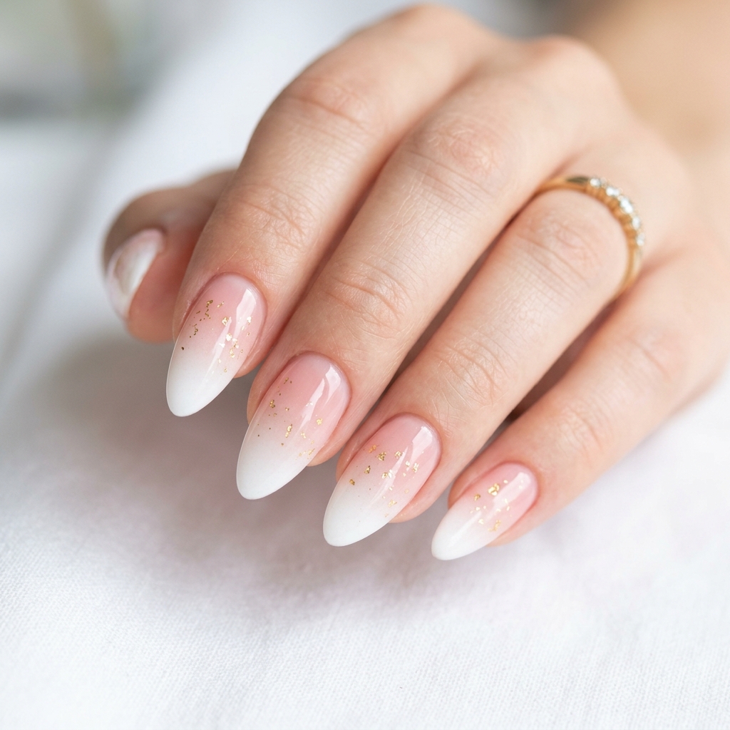 Pink ombre nail extensions